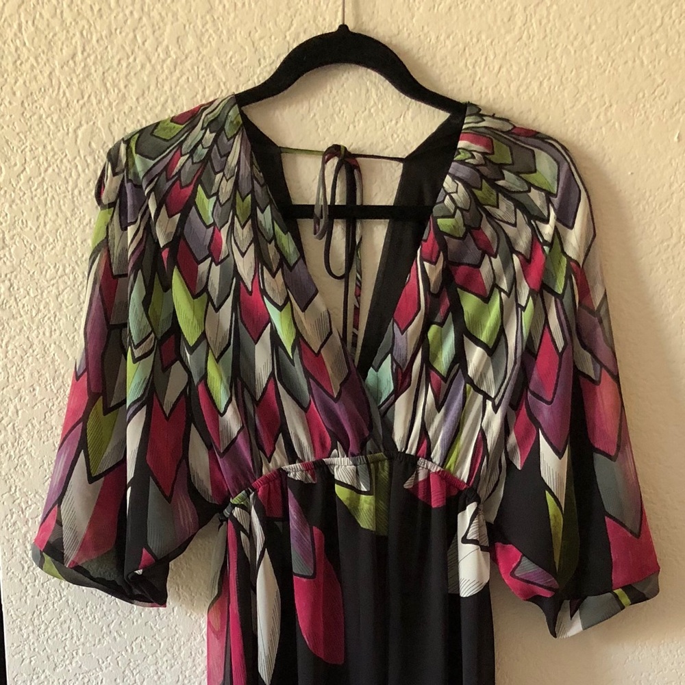Floral Color Block Pattern Maxi - Picture 6 of 6
